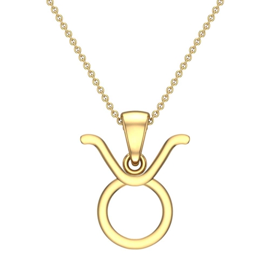 Celtic Taurus Rose Gold Zodiac Pendant Designs For Female 