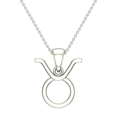 Celtic Taurus White Gold Zodiac Pendant Desgins For Female 