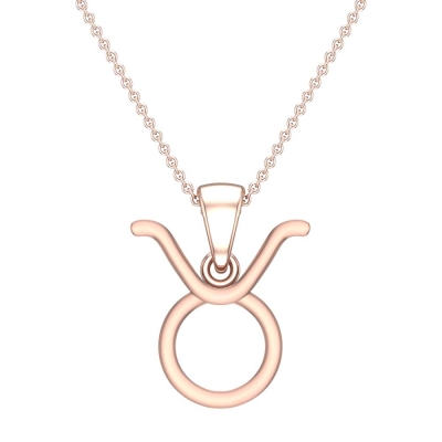 Celtic Taurus Rose Gold Zodiac Pendant Designs For Female 
