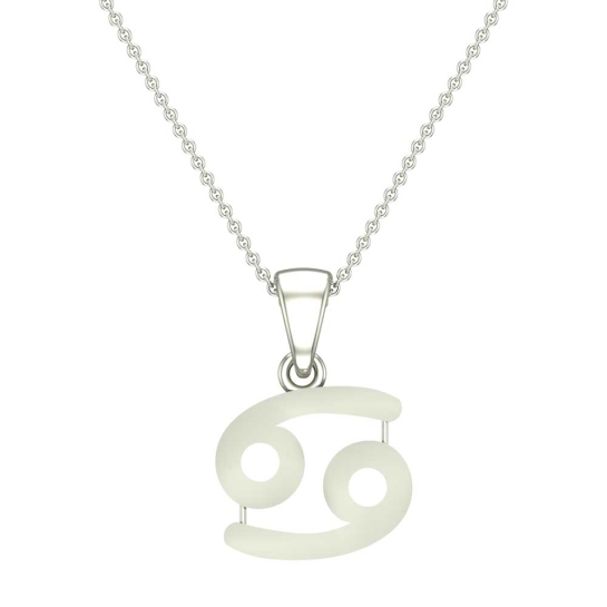 Jace Cancer White Gold Zodiac Pendant Designs For Female