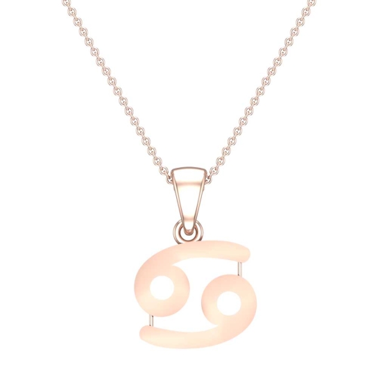 Jace Cancer Rose Gold Zodiac Pendant Designs For Female