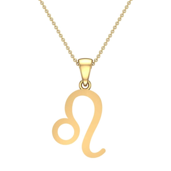 Elle Leo Yellow Gold Zodiac Pendant Designs For Female