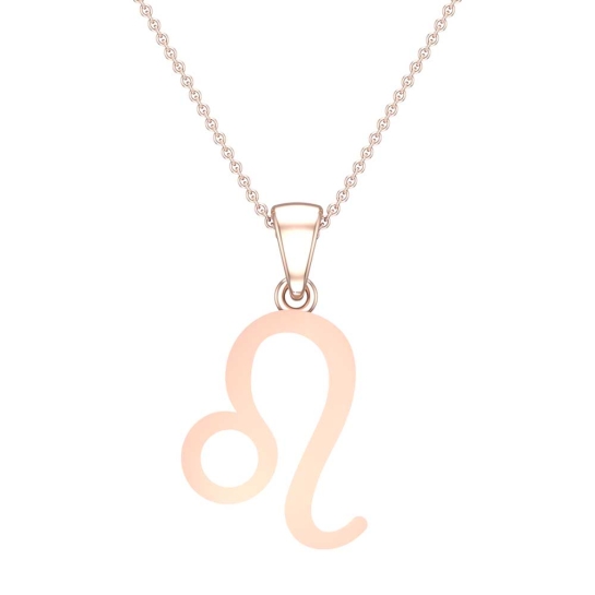 Elle Leo Rose Gold Zodiac Pendant Designs For Female