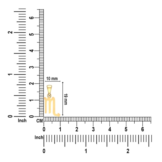 Skye Scorpio Yellow Gold Zodiac Pendant