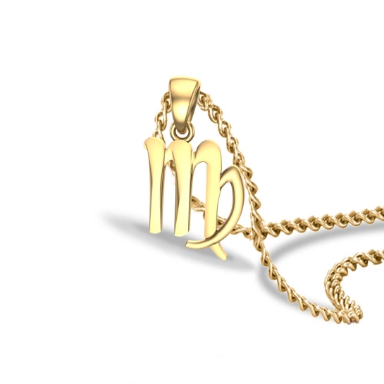 Eve Scorpio Yellow Gold Zodiac Pendant Designs For Female