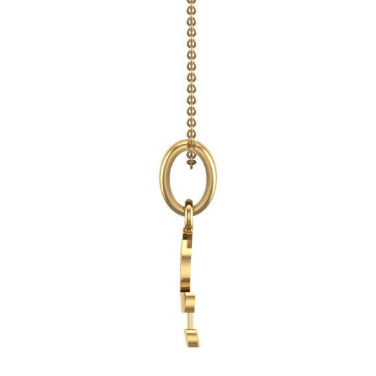 Abby Libra Yellow Gold Zodiac Pendant Designs for female