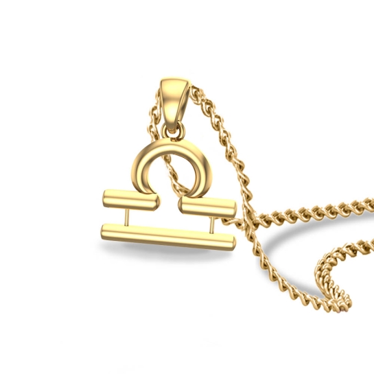 Abby Libra Rose Gold Zodiac Pendant Designs for female