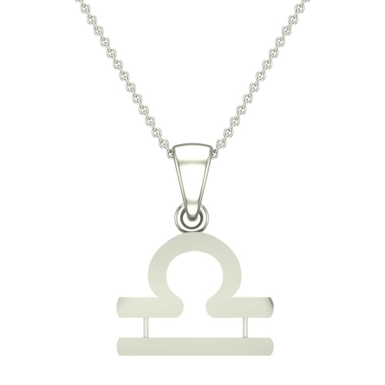 Abby Libra White Gold Zodiac Pendant Designs for female