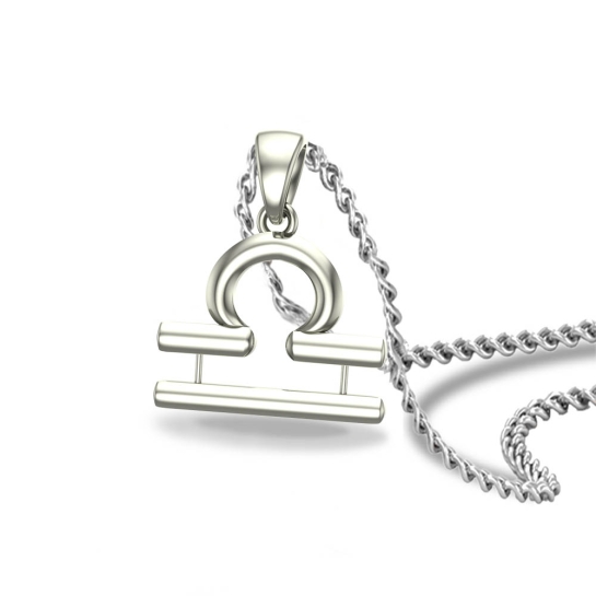 Abby Libra White Gold Zodiac Pendant Designs for female