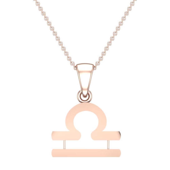 Abby Libra Rose Gold Zodiac Pendant Designs for female