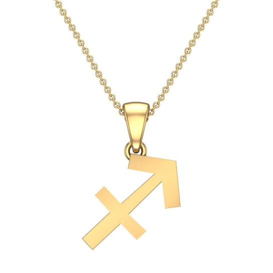 Willa Sagitarious Yellow Gold Zodiac Pendant