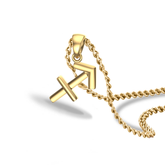 Willa Sagitarious Yellow Gold Zodiac Pendant