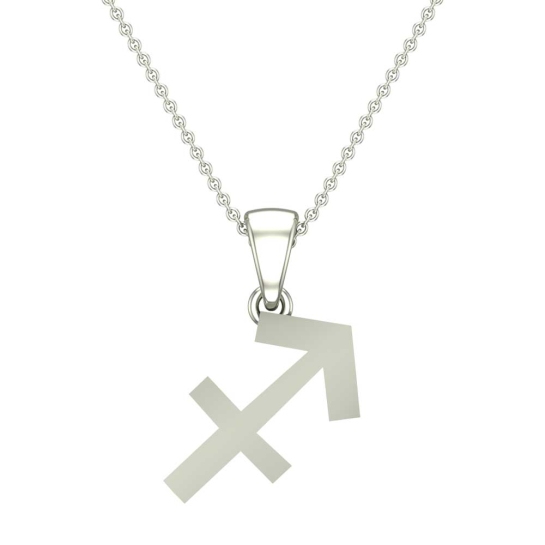 Willa Sagitarious White Gold Zodiac Pendant