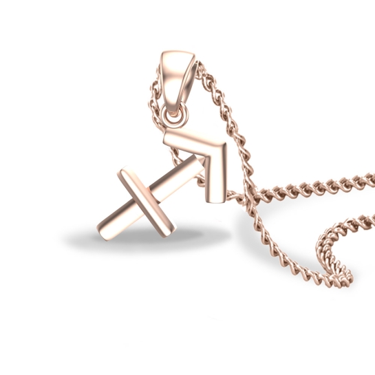 Willa Sagitarious Yellow Gold Zodiac Pendant