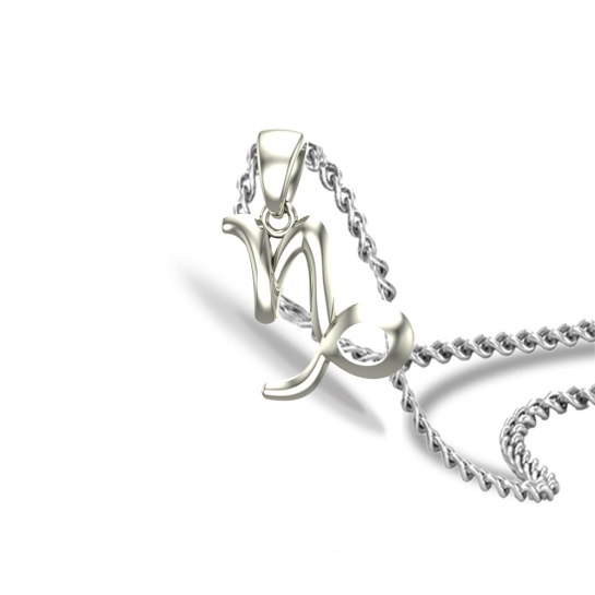 Selah Aries White Gold Zodiac Pendant