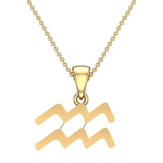 Wren Aquarius Rose Gold Zodiac Pendant