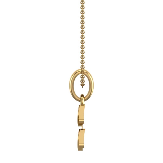 Wren Aquarius Yellow Gold Zodiac Pendant