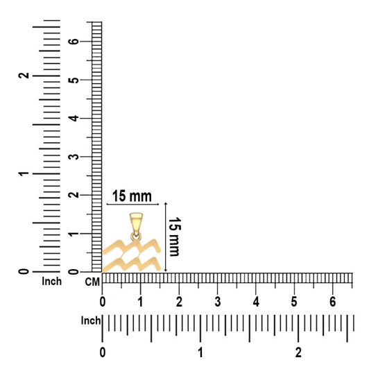 Wren Aquarius Yellow Gold Zodiac Pendant