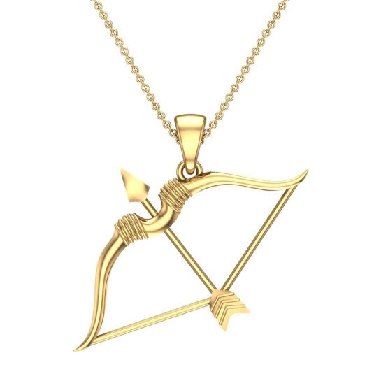 Bella Sagittarius White Gold Zodiac Pendant Designs For Female