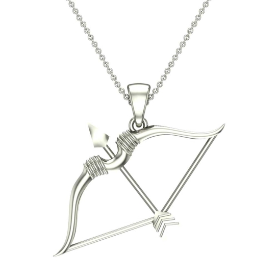 Bella Sagittarius White Gold Zodiac Pendant Designs For Female