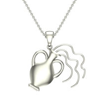 Caleb Aquarius White Gold Zodiac Pendant Designs For Female