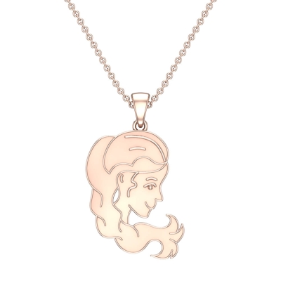 Jason Virgo Rose Gold Zodiac Pendant Designs For Female