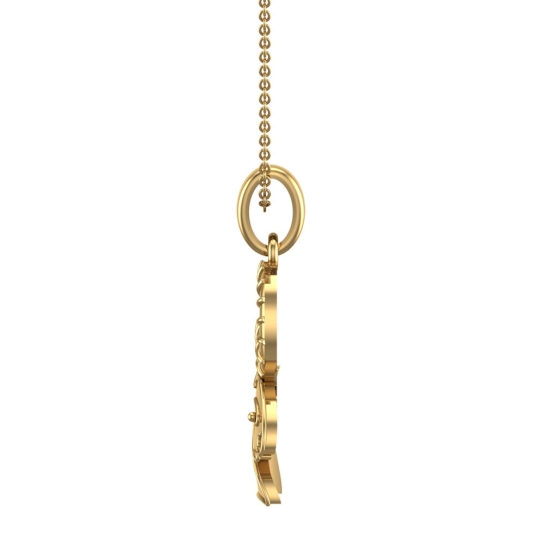 Iris Aries Yellow Gold Zodiac Pendant Designs for Female