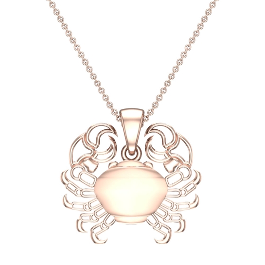 Amy Cancer White Gold Zodiac Pendant Designs For Female