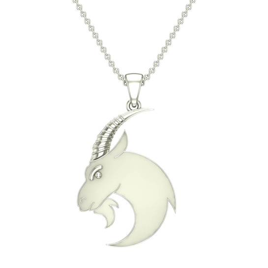 Hope Leo White Gold Zodiac Pendant Designs For Female