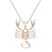 June Scorpio Rose Gold Zodiac Pendant