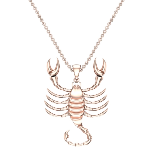 June Scorpio White Gold Zodiac Pendant Designs For Female