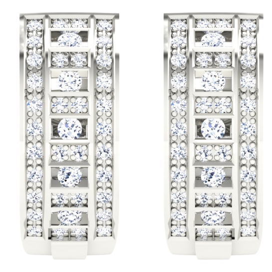 Ashni White Gold Diamond Earrings 