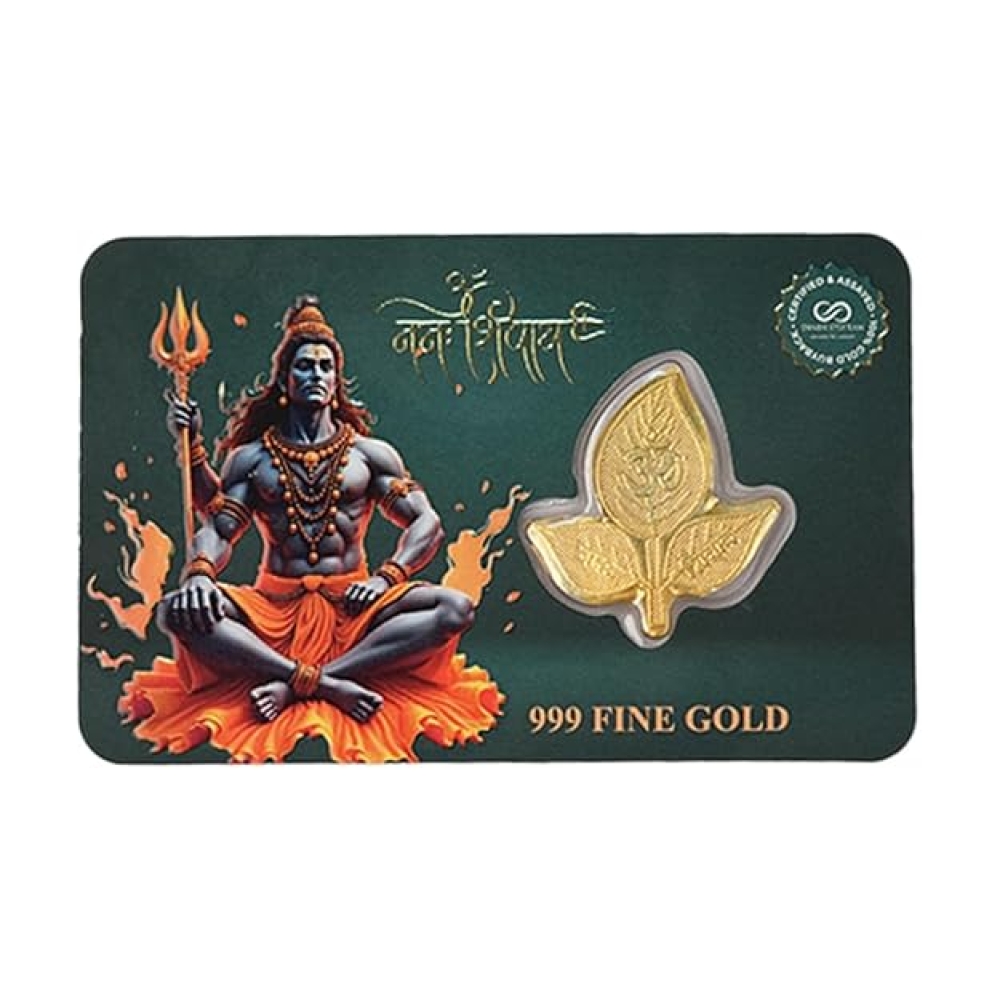 DISHIS 24KT (999) 100 MG Yellow Gold Bel Patra