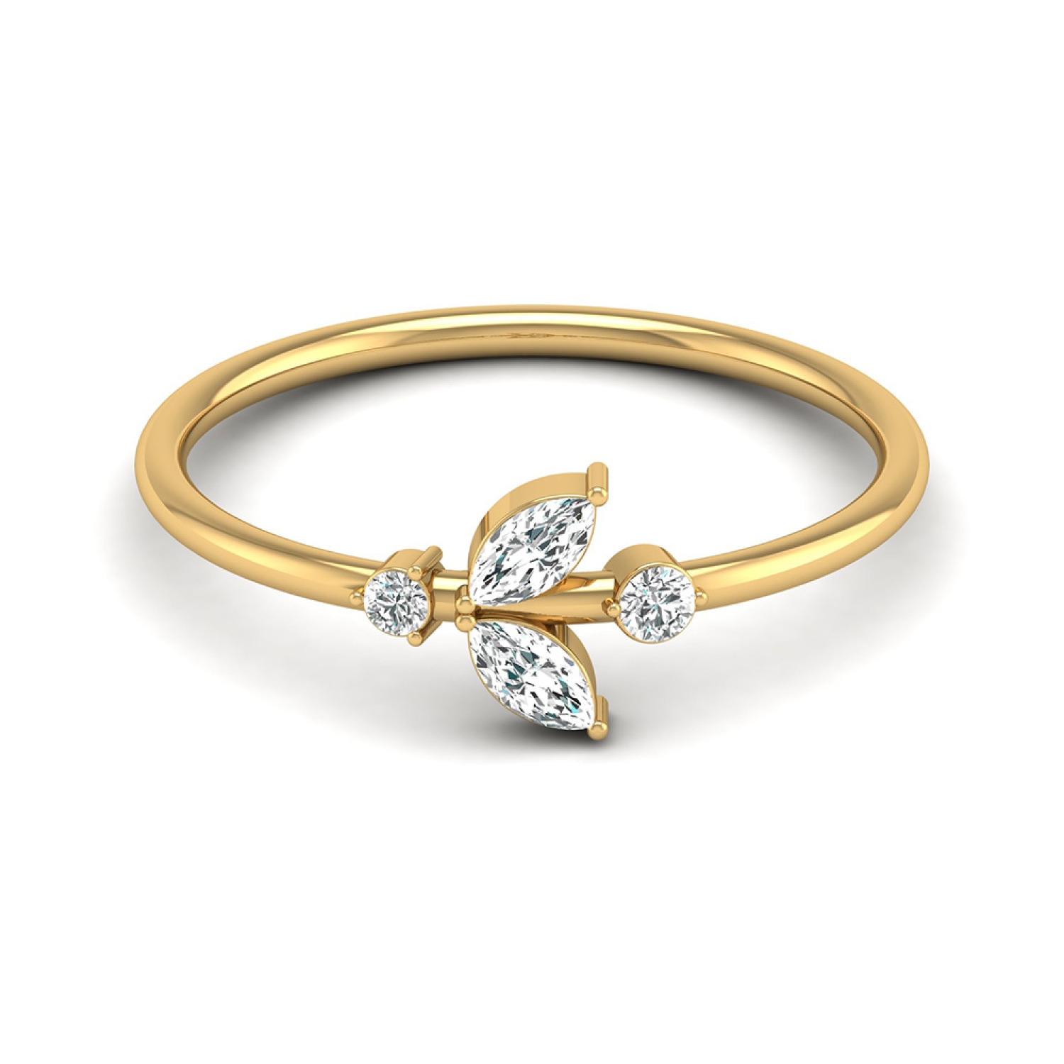 3 stone Diamond Ring with Halo – Q&T Jewelry