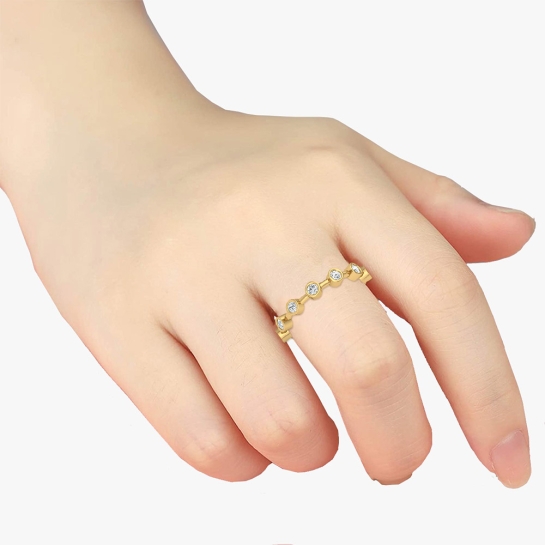 Kajal Rose Gold Diamond Ring