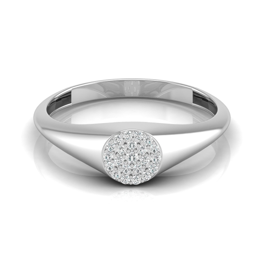 Designer Solitaire Platinum Ring for Women SJ PTO 314