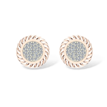 Ami Rose Gold Stud E…
