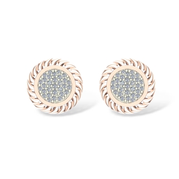 Ami Rose Gold Stud Earrings