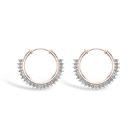 Mahisa Rose Gold Diamond Hoop Earrings