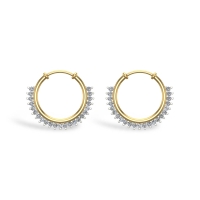 Mahisa Yellow Gold Diamond Hoop Earrings