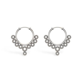 Onyx White Gold Hoop…