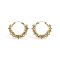 Myka Yellow Gold Hoop Earrings