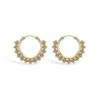 Myka Yellow Gold Hoop Earrings