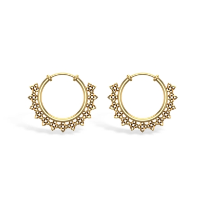Myka Yellow Gold Hoop Earrings