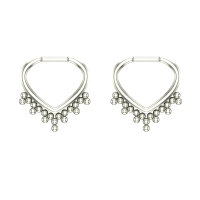 Diva White Gold Hoop Earrings