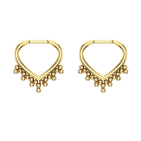 Diva Yellow Gold Hoop Earrings