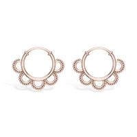 Flora Rose Gold Hoop Earrings