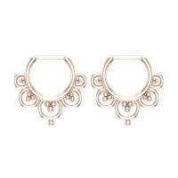 Circular Rose Gold Hoop Earrings
