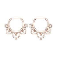 Circular Rose Gold Hoop Earrings