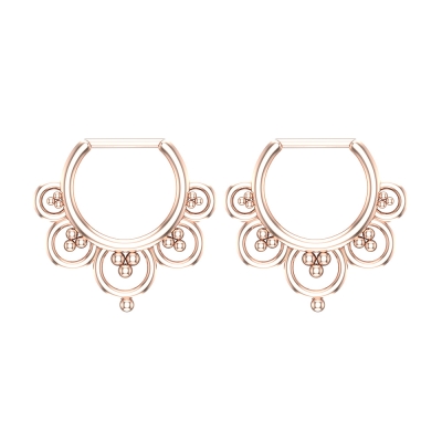 Circular Rose Gold Hoop Earrings